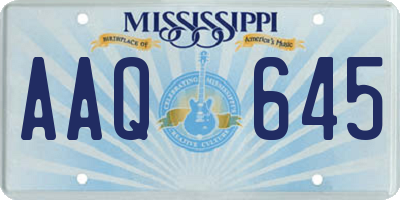 MS license plate AAQ645