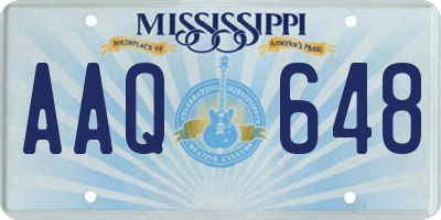 MS license plate AAQ648