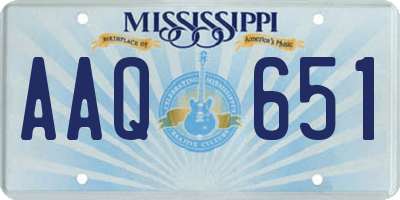 MS license plate AAQ651