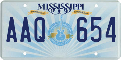 MS license plate AAQ654