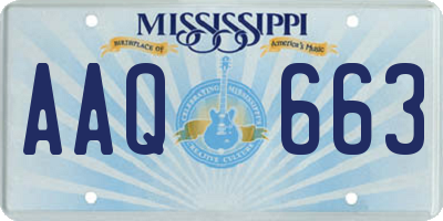 MS license plate AAQ663