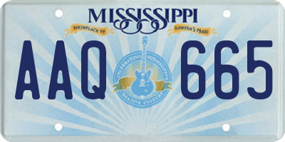 MS license plate AAQ665