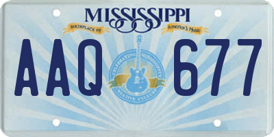 MS license plate AAQ677