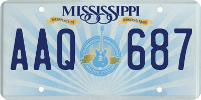 MS license plate AAQ687