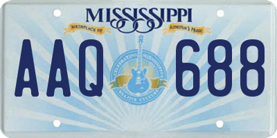 MS license plate AAQ688