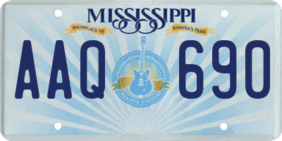 MS license plate AAQ690