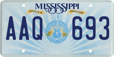 MS license plate AAQ693