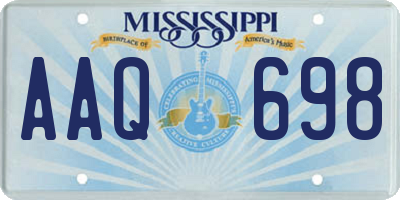 MS license plate AAQ698