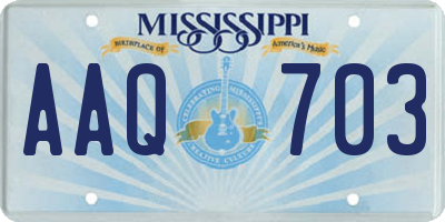 MS license plate AAQ703