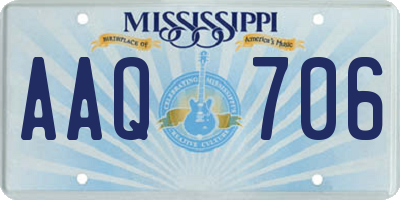 MS license plate AAQ706