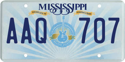 MS license plate AAQ707