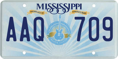 MS license plate AAQ709