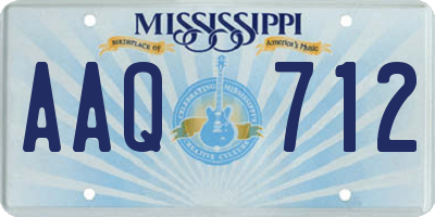 MS license plate AAQ712