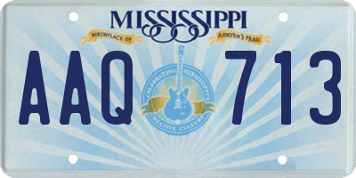 MS license plate AAQ713