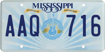 MS license plate AAQ716