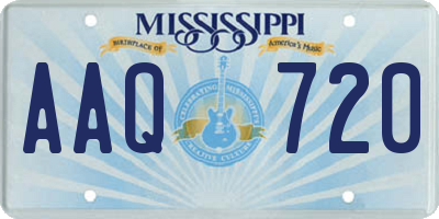 MS license plate AAQ720