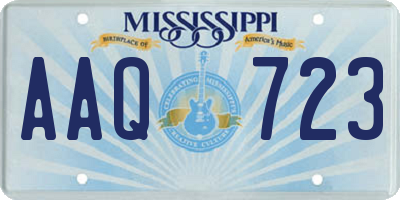 MS license plate AAQ723