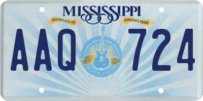 MS license plate AAQ724