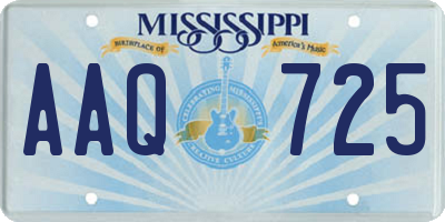 MS license plate AAQ725