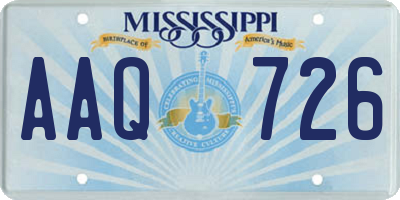 MS license plate AAQ726