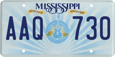 MS license plate AAQ730