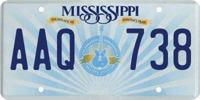 MS license plate AAQ738