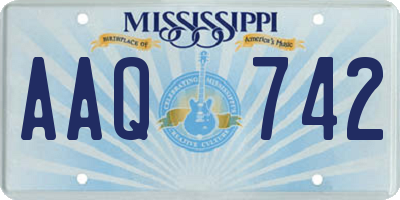 MS license plate AAQ742