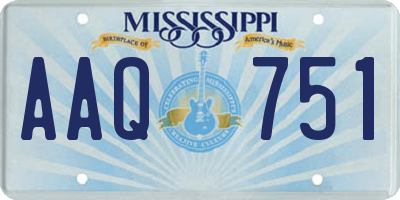 MS license plate AAQ751