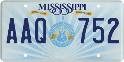 MS license plate AAQ752