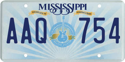 MS license plate AAQ754