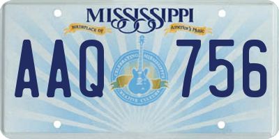 MS license plate AAQ756