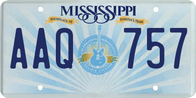 MS license plate AAQ757