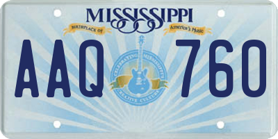 MS license plate AAQ760