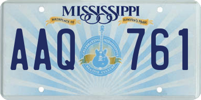 MS license plate AAQ761