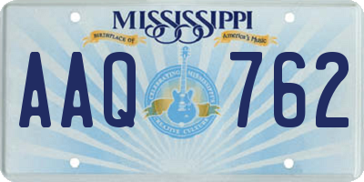 MS license plate AAQ762