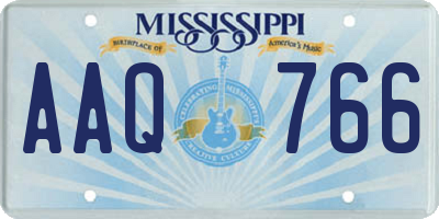 MS license plate AAQ766