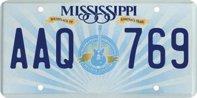 MS license plate AAQ769