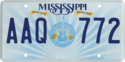 MS license plate AAQ772