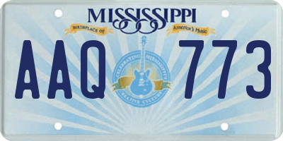 MS license plate AAQ773