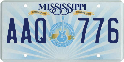 MS license plate AAQ776