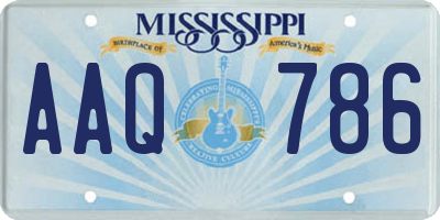 MS license plate AAQ786