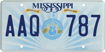 MS license plate AAQ787