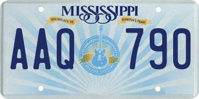 MS license plate AAQ790