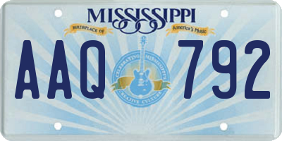 MS license plate AAQ792