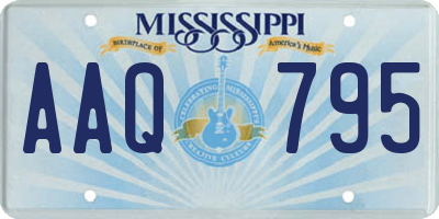 MS license plate AAQ795