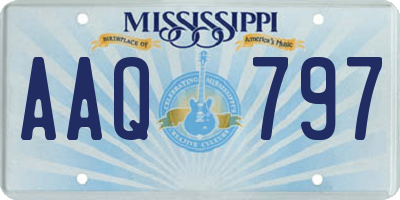 MS license plate AAQ797