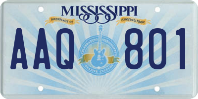 MS license plate AAQ801