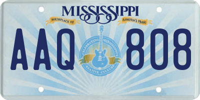 MS license plate AAQ808