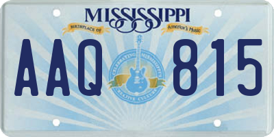 MS license plate AAQ815