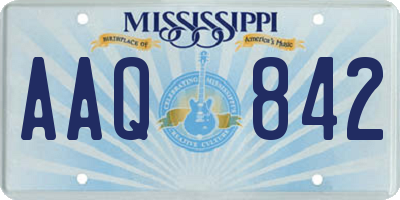 MS license plate AAQ842